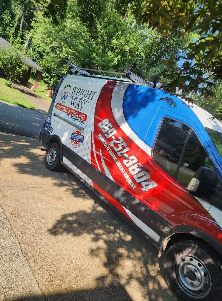 Wright Way Heating & Cooling branded service van